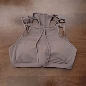 Reebok Purple/Gray Strappy Sports Bra